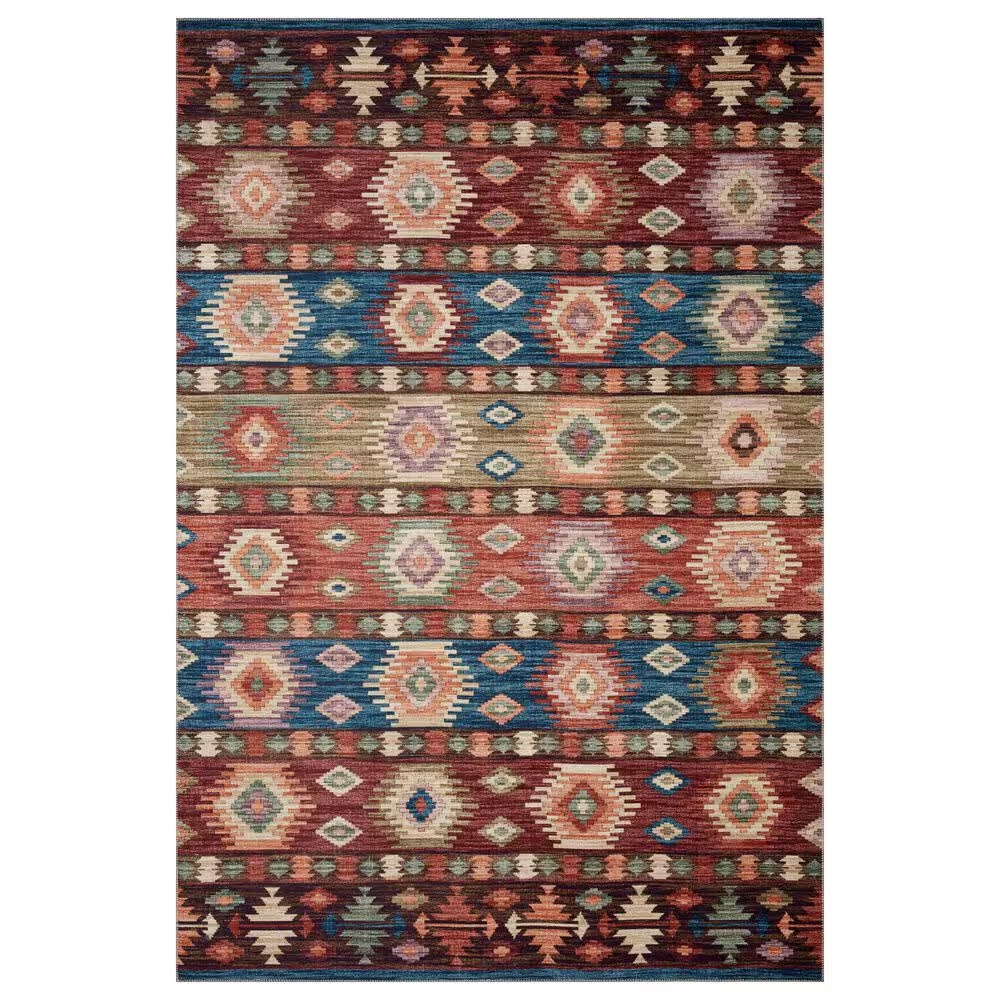 Loloi II Zion ZIO-06 5' x 7'6" Fiesta and Multicolor Area Rug