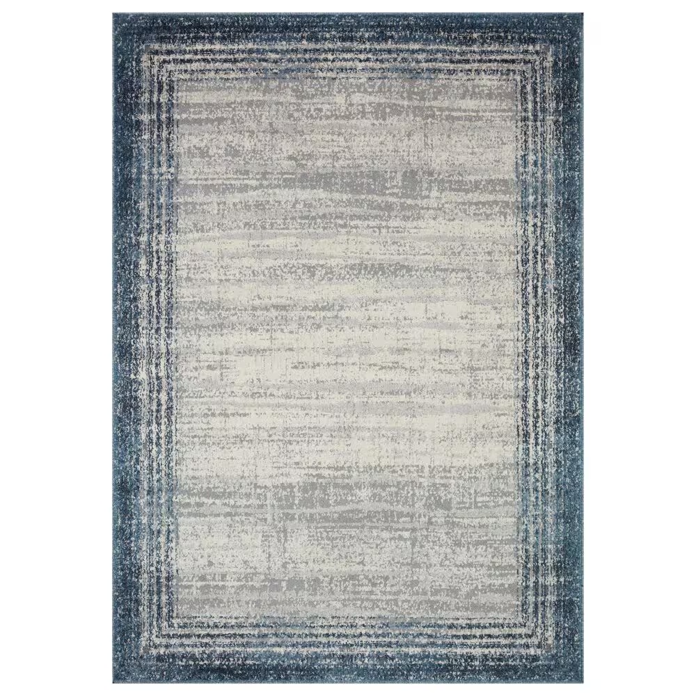 Loloi II Austen AUS-02 2' x 3' Pebble and Blue Area Rug