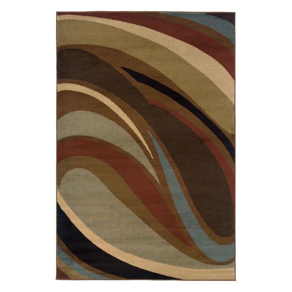 Oriental Weavers Hudson 2666F 3'10" x 5'5" Brown Area Rug