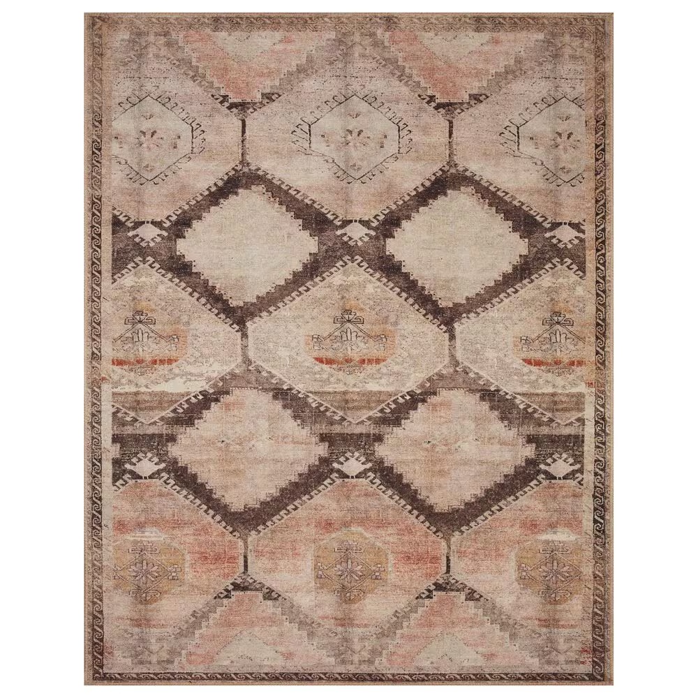 Loloi II Wynter 8'6" x 11'6" Graphite and Blush Area Rug