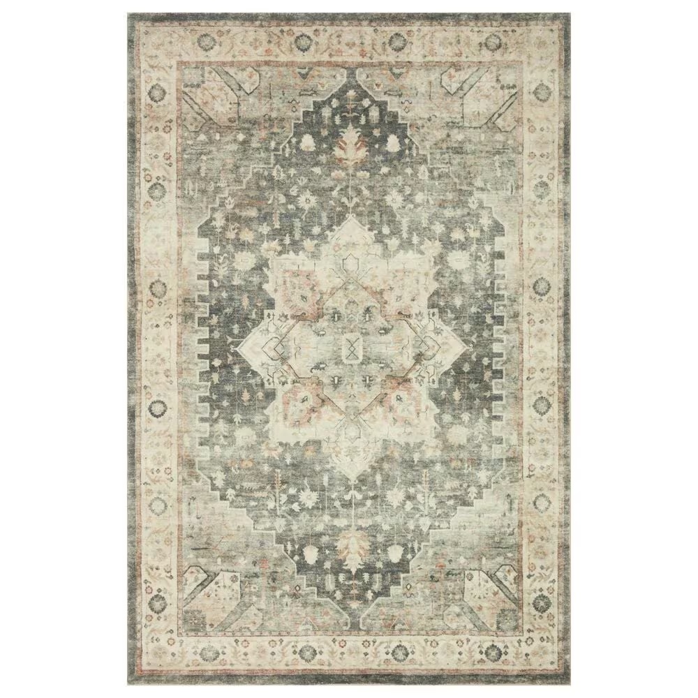 Loloi II Rosette ROS-09 2'2" x 5' Slate and Ivory Area Rug