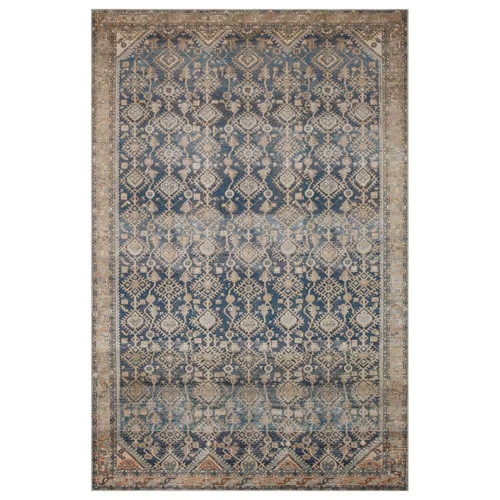 Magnolia Home Lenna LEA-01 2'6" x 7'6" Indigo and Natural Runner