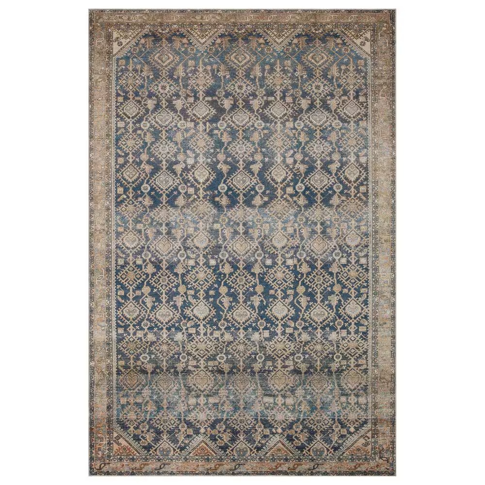 Magnolia Home Lenna LEA-01 3'6" x 5'6" Indigo and Natural Area Rug