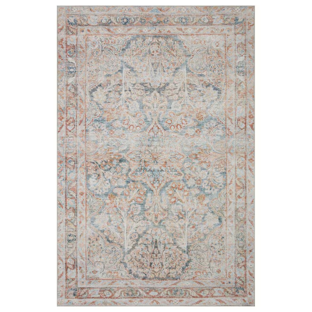 Magnolia Home Lenna LEA-02 5' x 7'6" Ocean and Apricot Area Rug