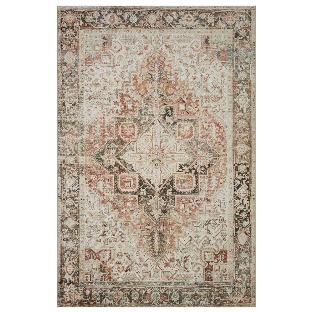 Magnolia Home Lenna LEA-03 2'6" x 9'6" Rust and Charcoal Runner