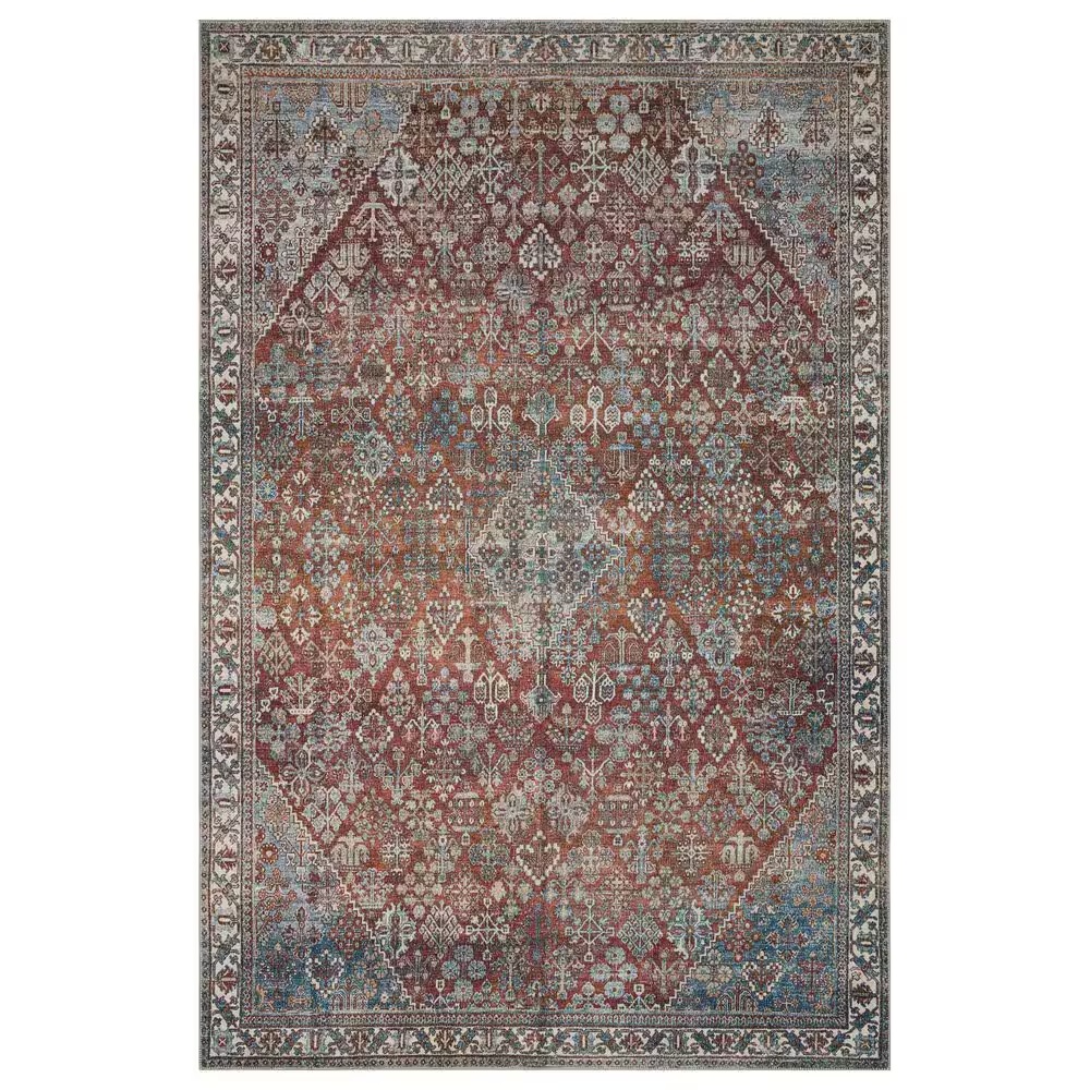 Magnolia Home Lenna LEA-04 2'6" x 12' Brick and Sky Runner