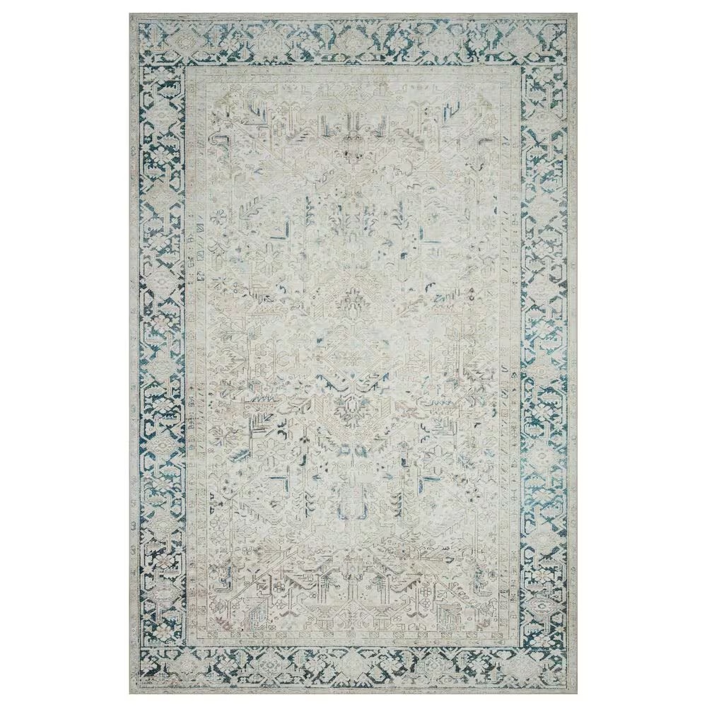 Magnolia Home Lenna LEA-06 2'3" x 3'9" Natural and Denim Area Rug