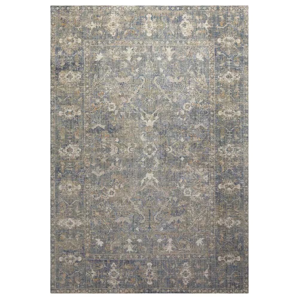 Chris Loves Julia x Loloi Rosemarie 2'7" x 4' Sand and Lagoon Area Rug