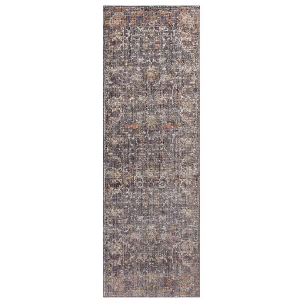 Chris Loves Julia x Loloi Rosemarie 2'7" x 12' Graphite and Multicolor Runner