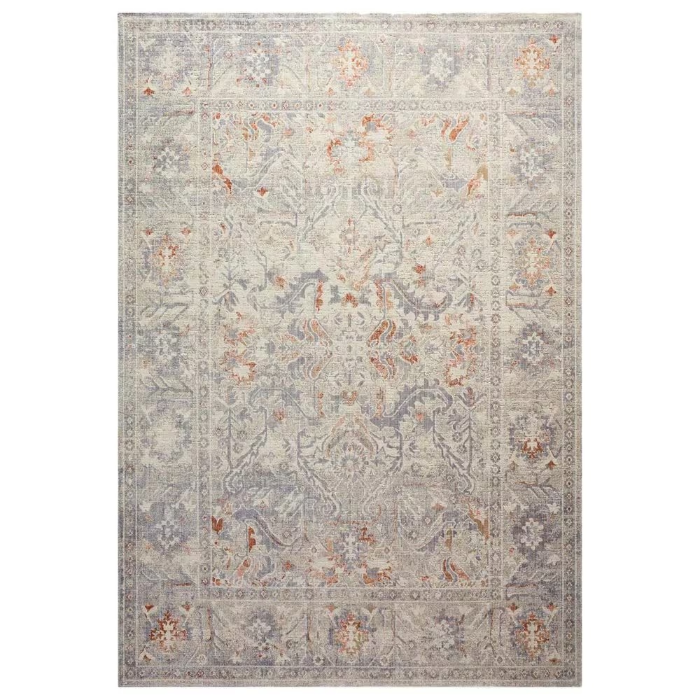 Chris Loves Julia x Loloi Rosemarie 2'7" x 4' Oatmeal and Lavender Area Rug