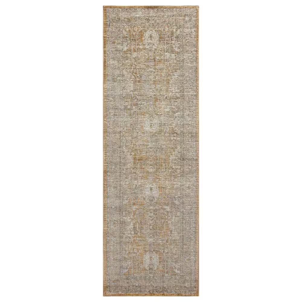 Chris Loves Julia x Loloi Rosemarie 2'7" x 10' Gold and Sand Runner