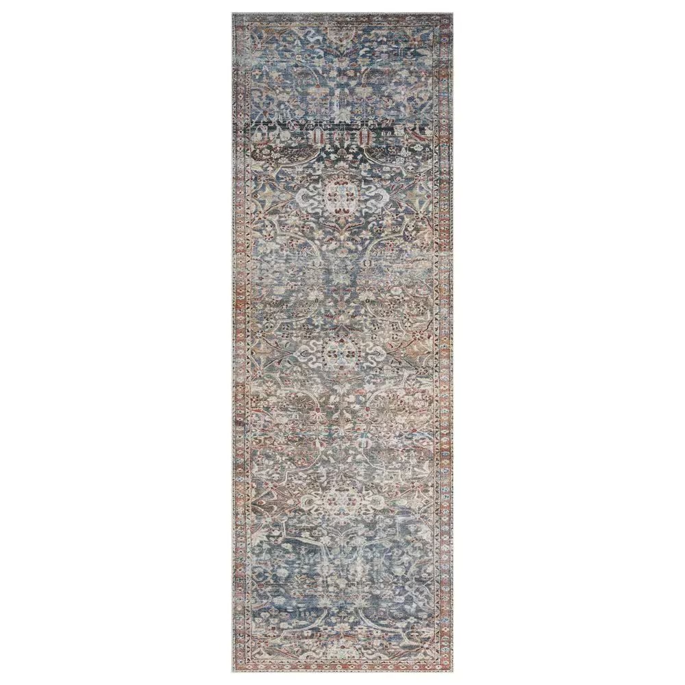 Chris Loves Julia x Loloi Jules 2' x 5' Denim and Spice Area Rug
