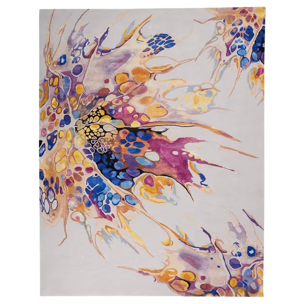 Nourison Prismatic PRS20 8' x 10' Grey and Lilac Area Rug