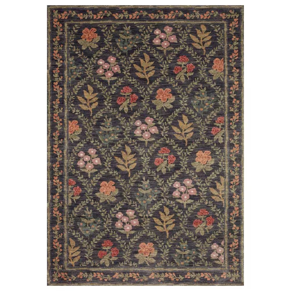 Rifle Paper Co. x Loloi Fiore FIO-04 2'7" x 4' Charcoal Area Rug