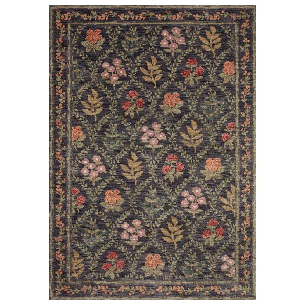 Rifle Paper Co. x Loloi Fiore FIO-04 7'10" x 10' Charcoal Area Rug