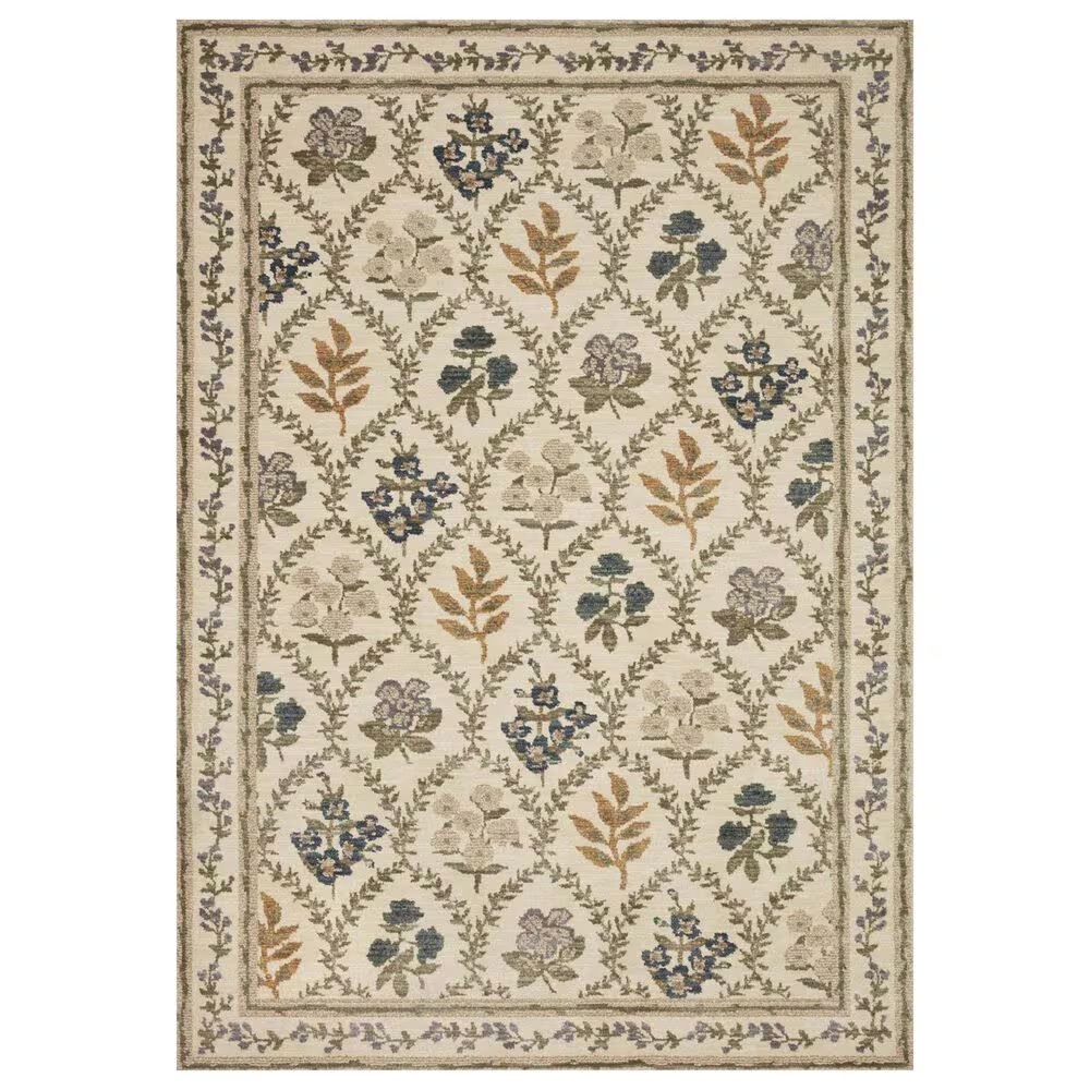 Rifle Paper Co. x Loloi Fiore FIO-04 2'7" x 4' Ivory Area Rug