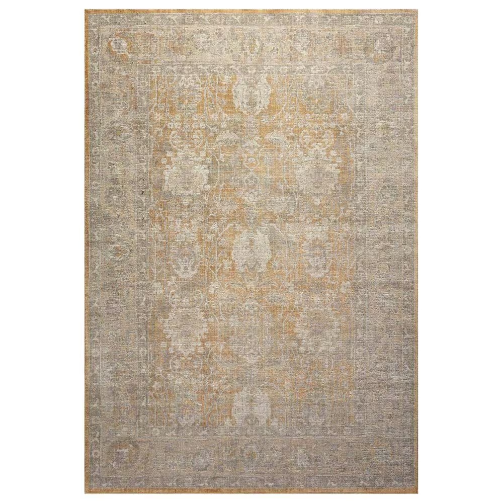 Chris Loves Julia x Loloi Rosemarie 3'2" Round Gold and Sand Area Rug