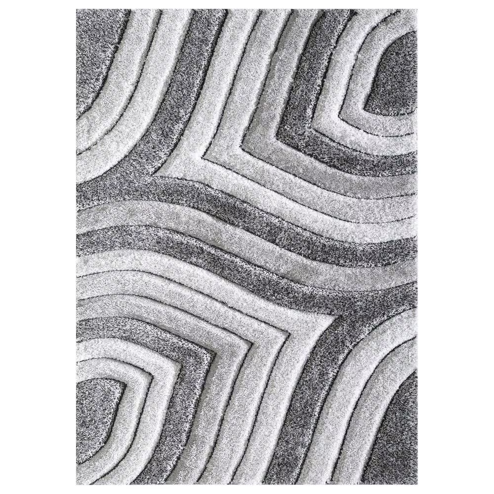 Central Oriental Chicago Kesden 5' x 7'6" Grey and White Area Rug