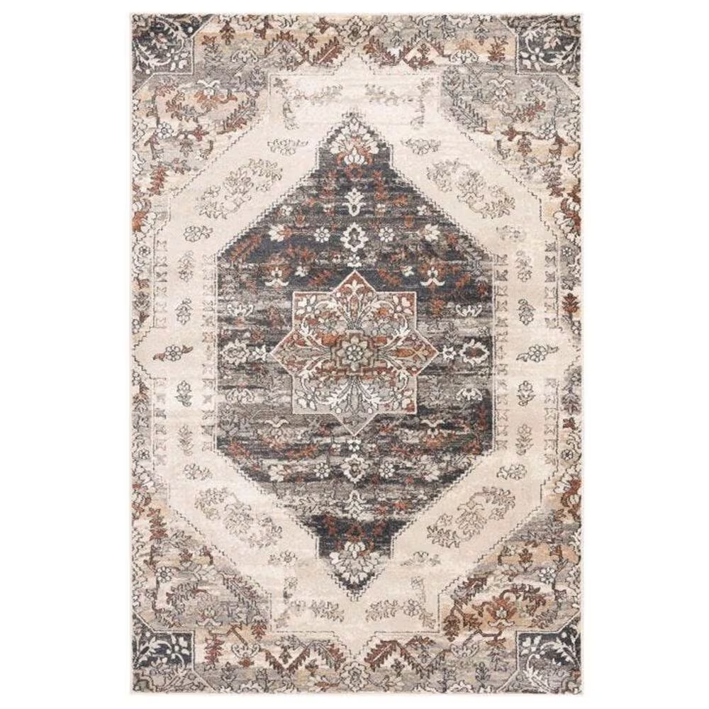 Central Oriental Montville Laylinia 7'10 x 9'10 Alabaster and Vintage Blue Area Rug
