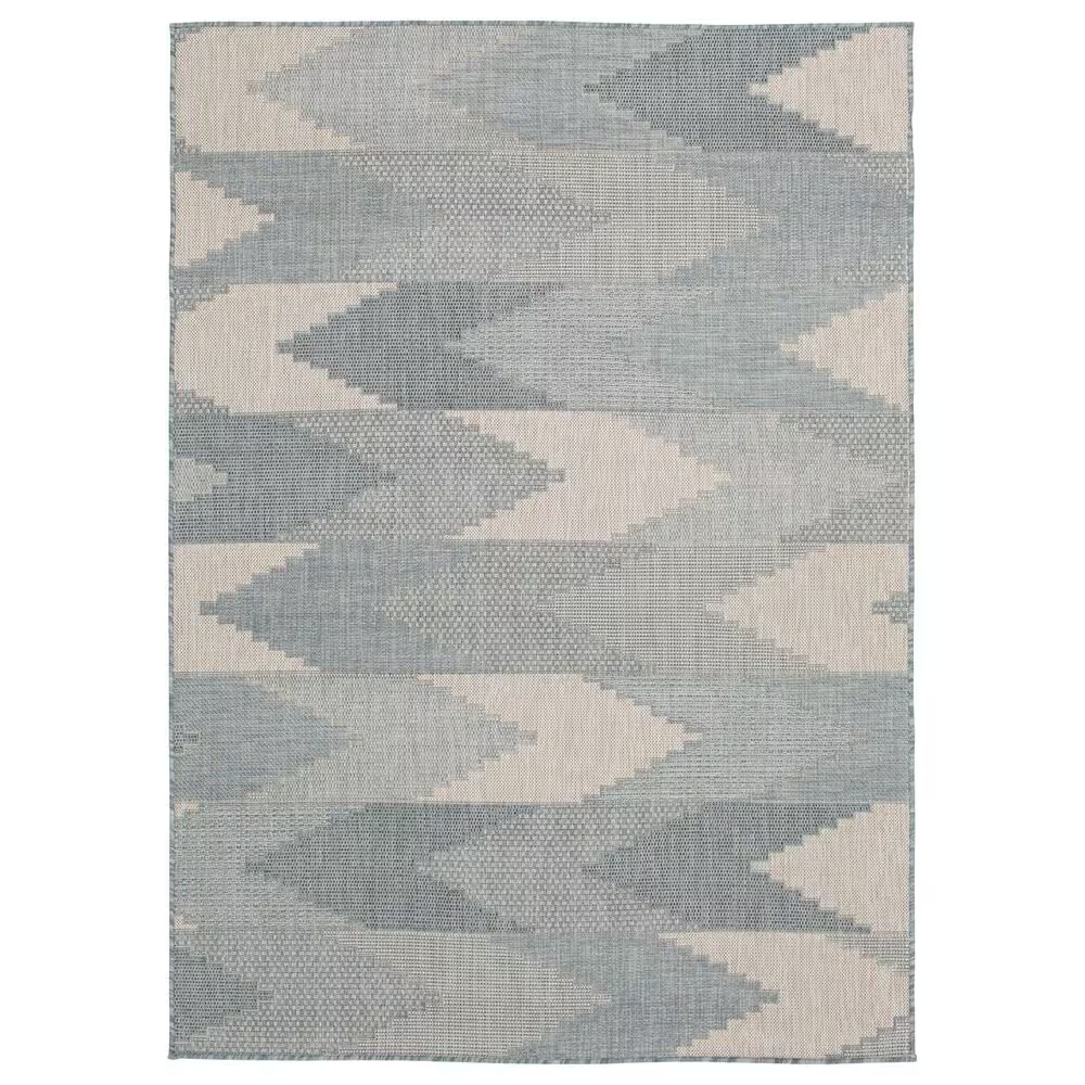 Central Oriental Melbourne Thistle 7'10" x 9'10" Lead and Tidepool Area Rug