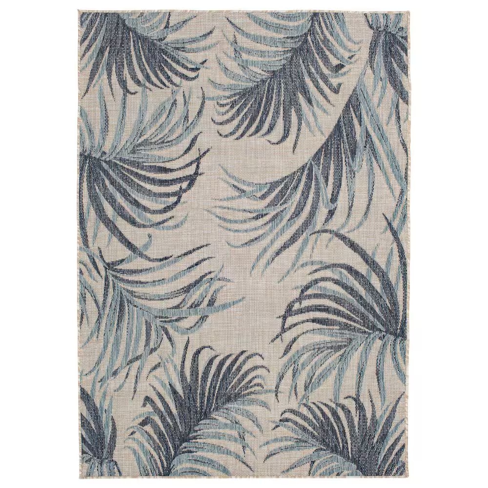 Central Oriental Melbourne Dalan 5' x 7' Vanilla and Lagoon Area Rug