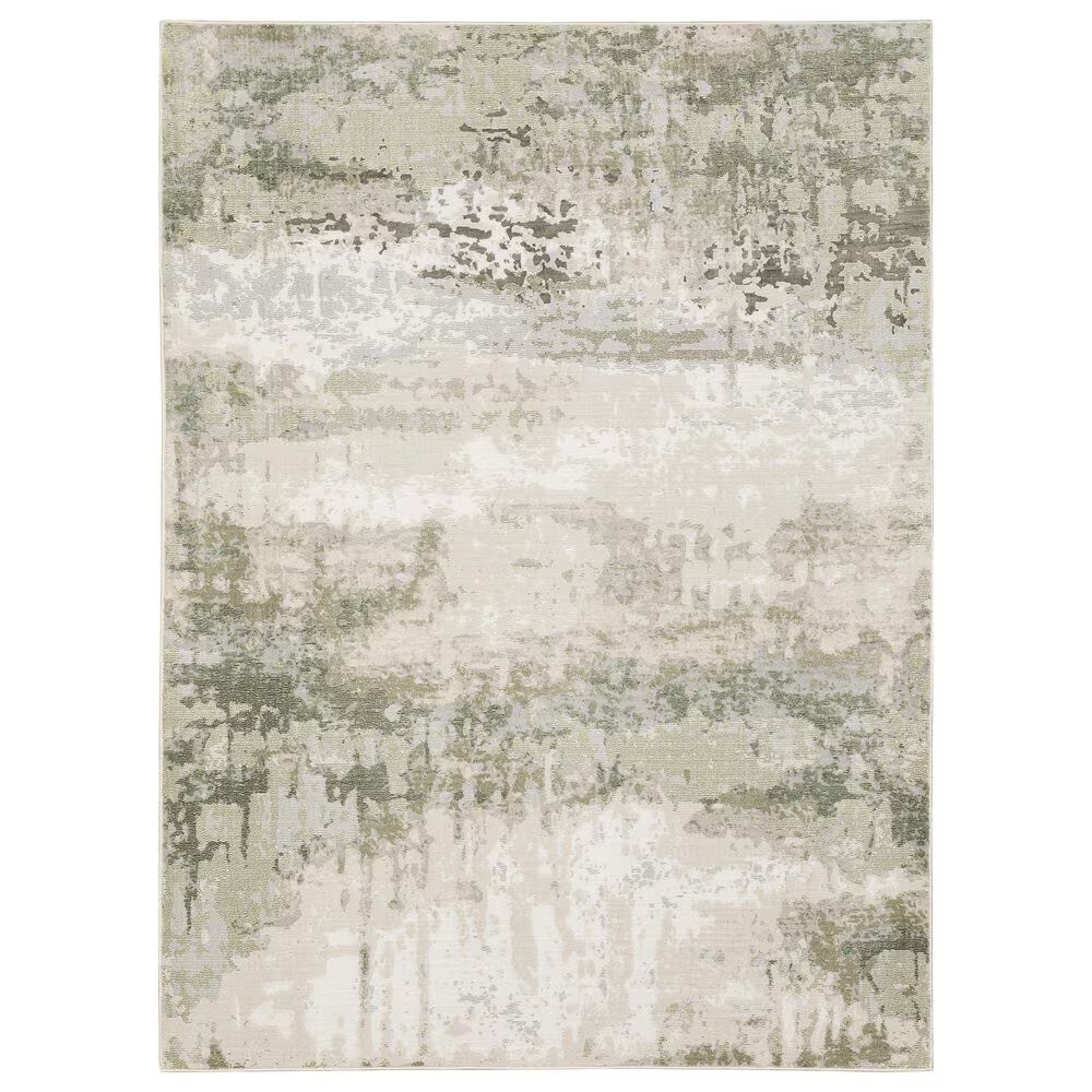 Oriental Weavers Caravan Fading Mink 9'10" x 12'10" Beige and Green Area Rug
