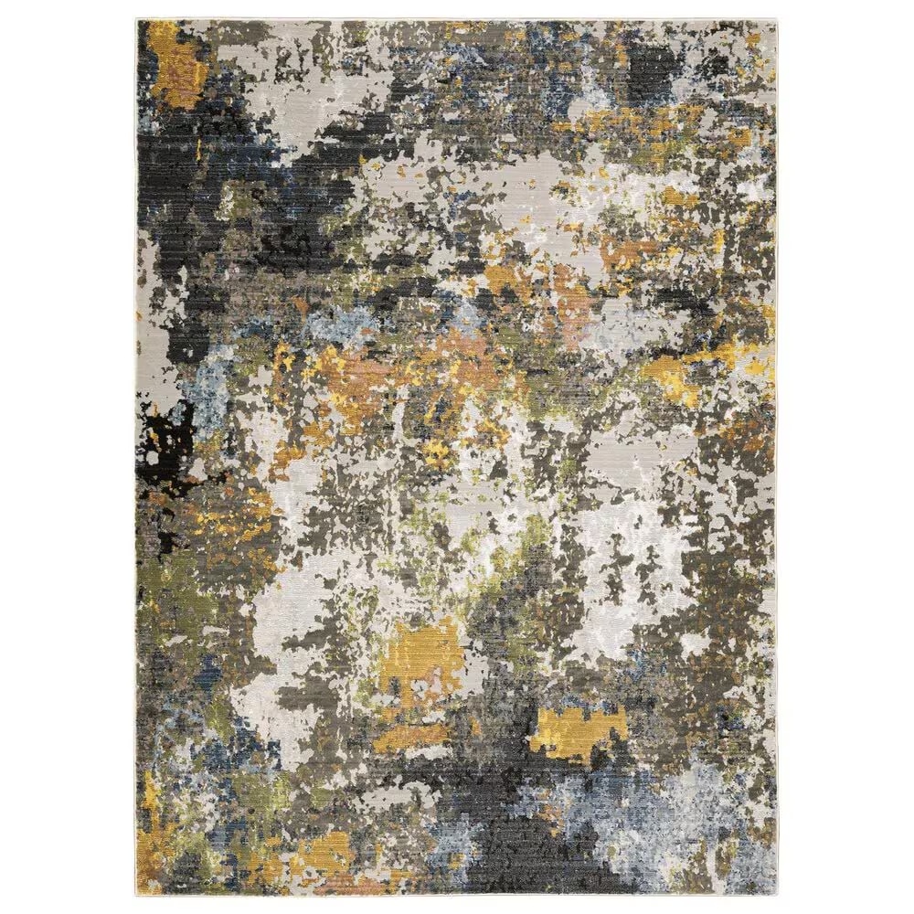 Oriental Weavers Caravan Abstract Painted 7'10" x 10'10" Multicolor Area Rug