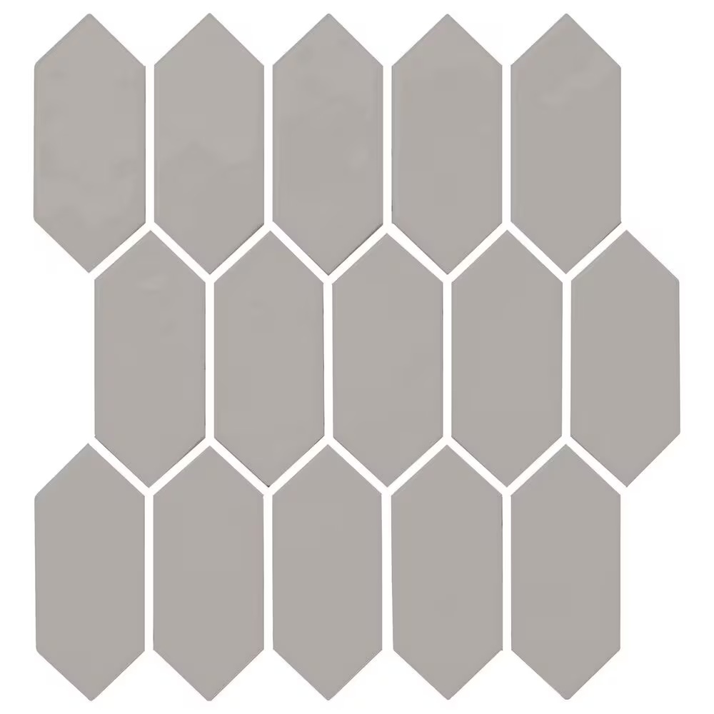 Dal-Tile Mythology Harmonia 2" x 5" Picket Undulated on 11.125" x 12.25" Ceramic Mosaic Sheet