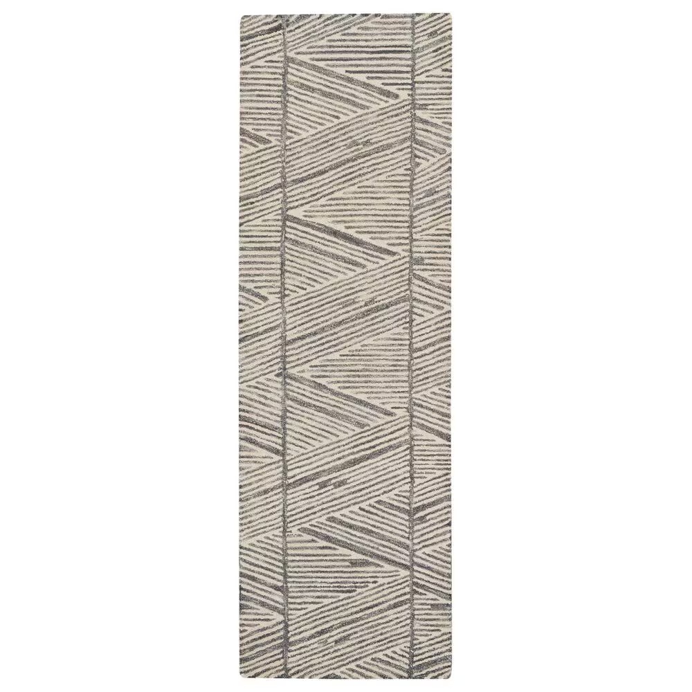 Nourison Colorado 2'3" x 7'6" Grey and White Runner