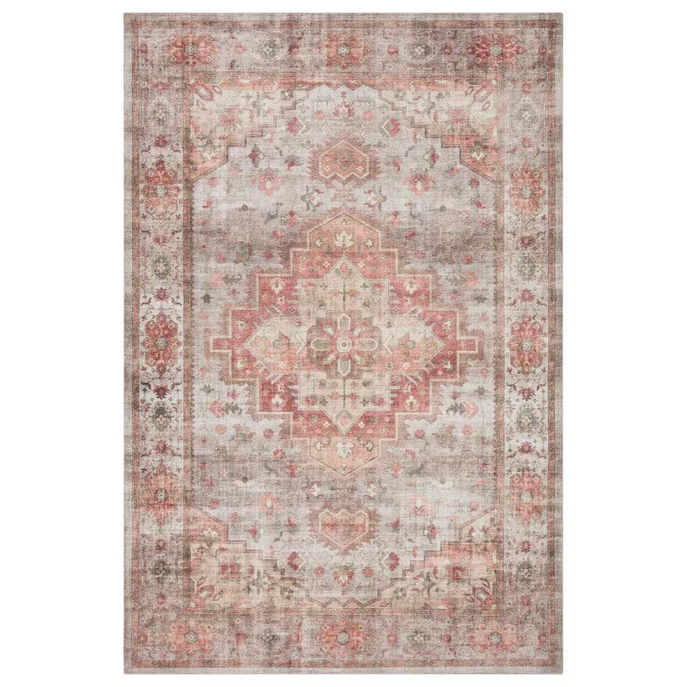Loloi II Heidi3'6" x 5'6" Dove and Spice Area Rug