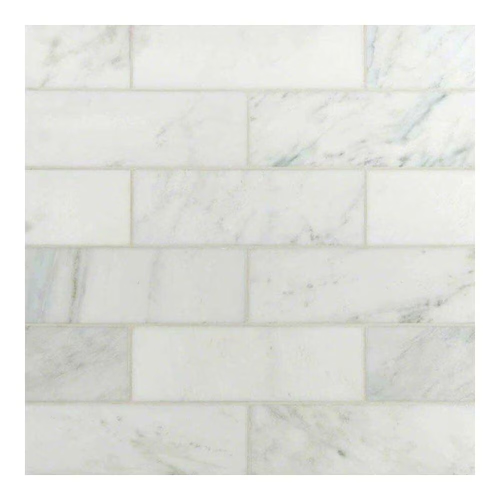 MS International Subway Carrara White 4" x 12" Natural Stone Tile