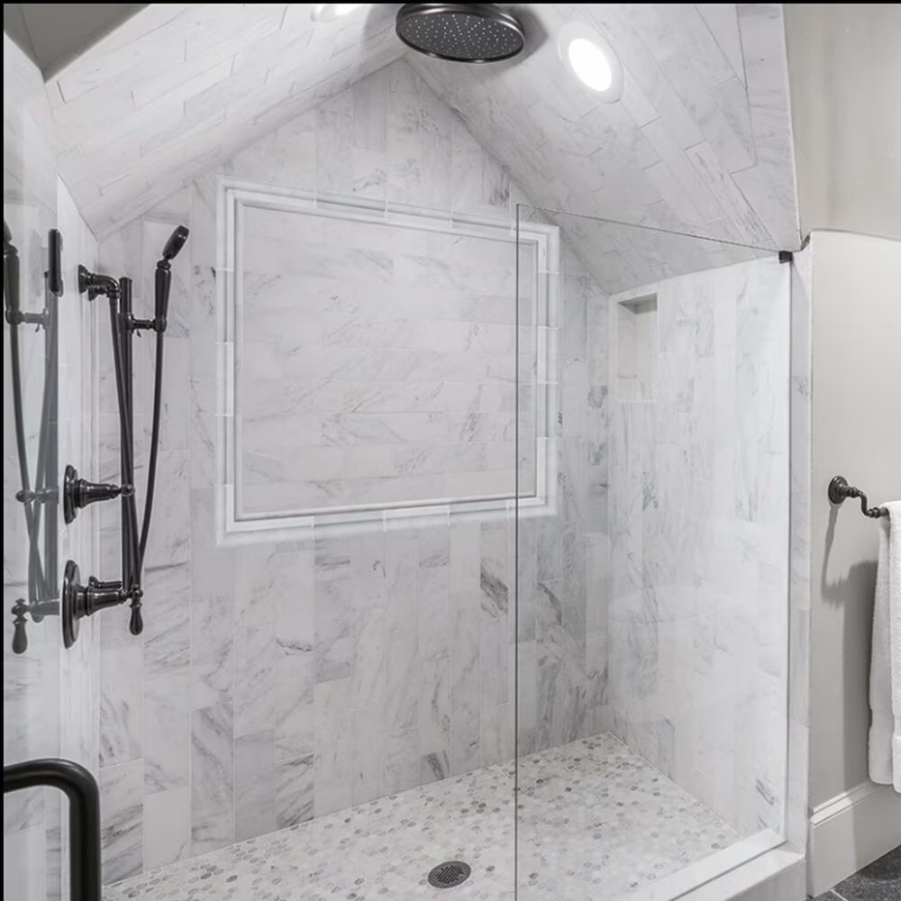 MS International Subway Arabsecato Carrara 4" x 12" Natural Stone Tile
