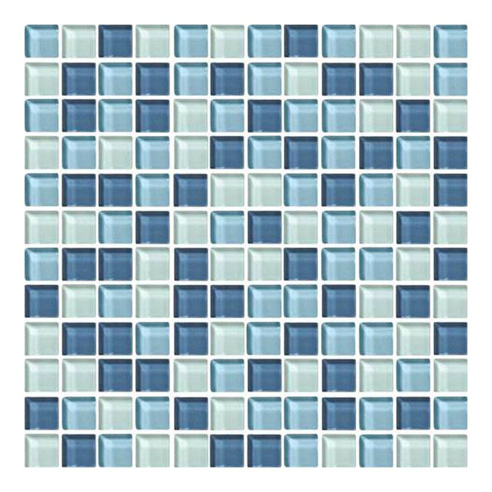 Dal-Tile Color Wave Winter Blues 12" x 24" Glass Mosaic Sheet