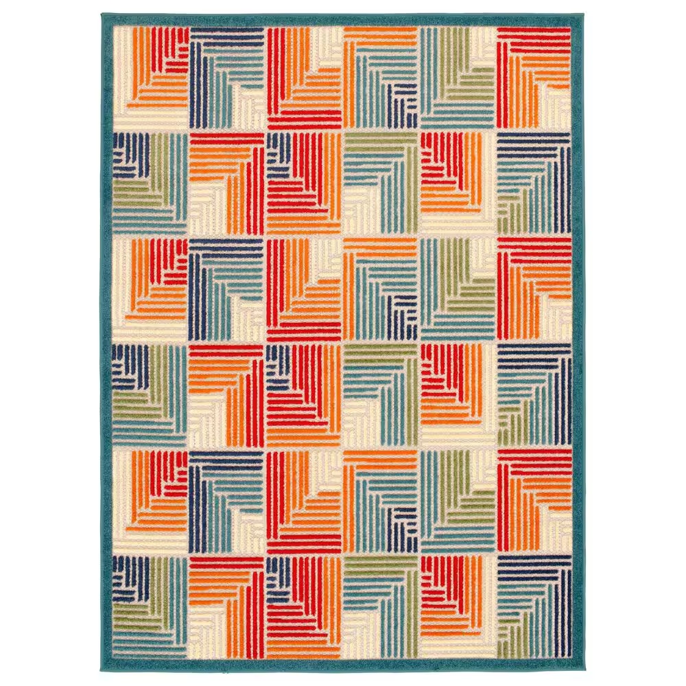 Central Oriental Fontana Haldis 5'3" x 7' Cream Area Rug