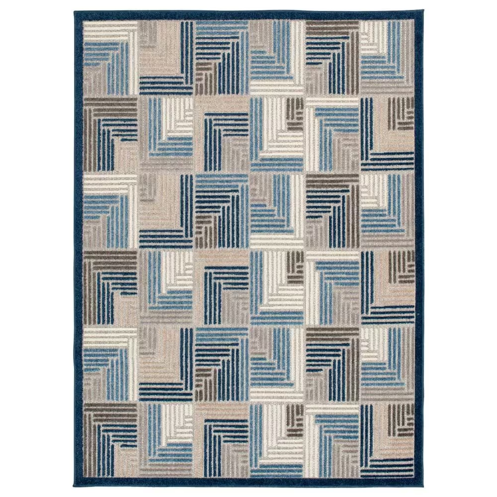 Central Oriental Fontana Haldis 2'2" x 3' Gray and Blue Area Rug