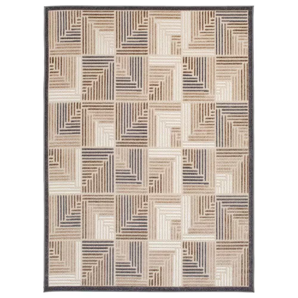 Central Oriental Fontana Halden 7'10" x 10'10" Cream and Brown Area Rug