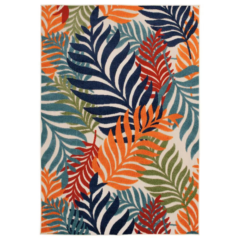 Central Oriental Fontana Hamish 7'10" x 10'10" Cream and Blue Area Rug
