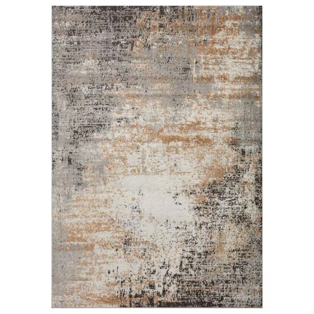 Loloi II Bianca 2'8" x 7'6" Stone and Gold Runner