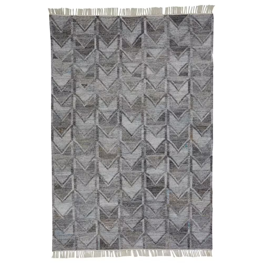 Feizy Beckett 0813F 9' x 12' Gray Area Performance Rug