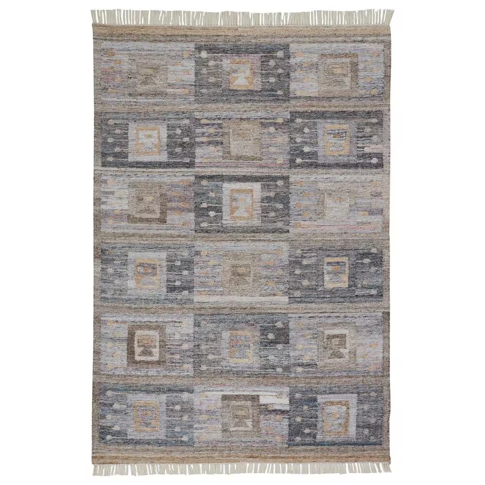 Feizy Beckett 8' x 10' Charcoal and Multicolor Area Performance Rug