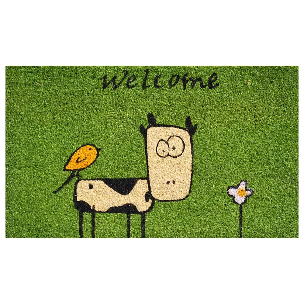 Callaway Cute Cow 1'5" x 2'5" Multicolor Door Mat