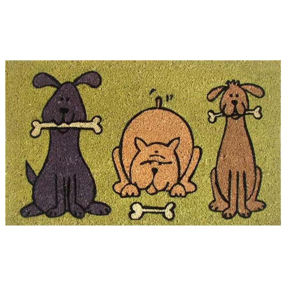 Callaway Doggie Fun 1'5" x 2'5" Multicolor Door Mat