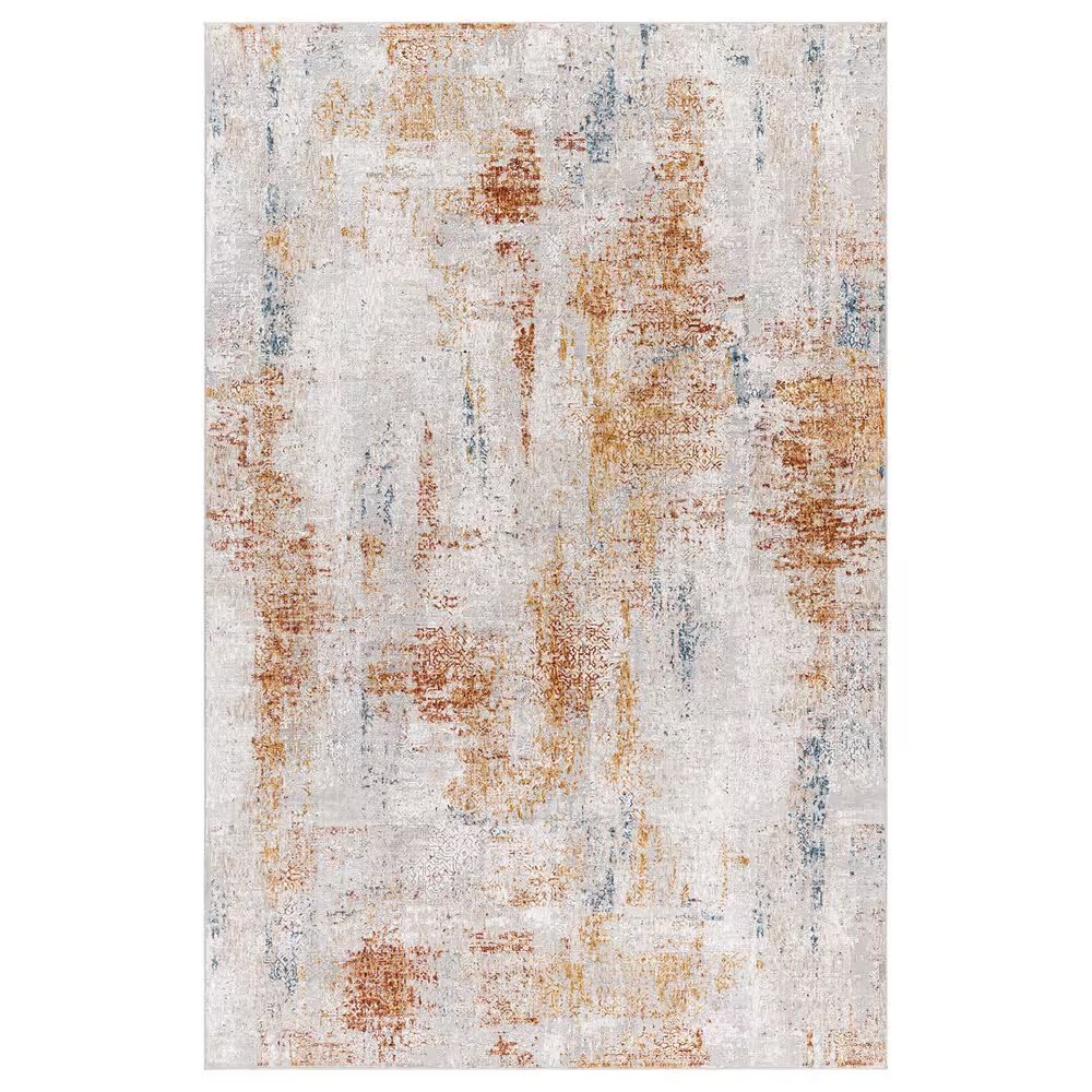 Surya Carmel 6'7" x 9'6" Aqua, Camel and Clay Area Rug