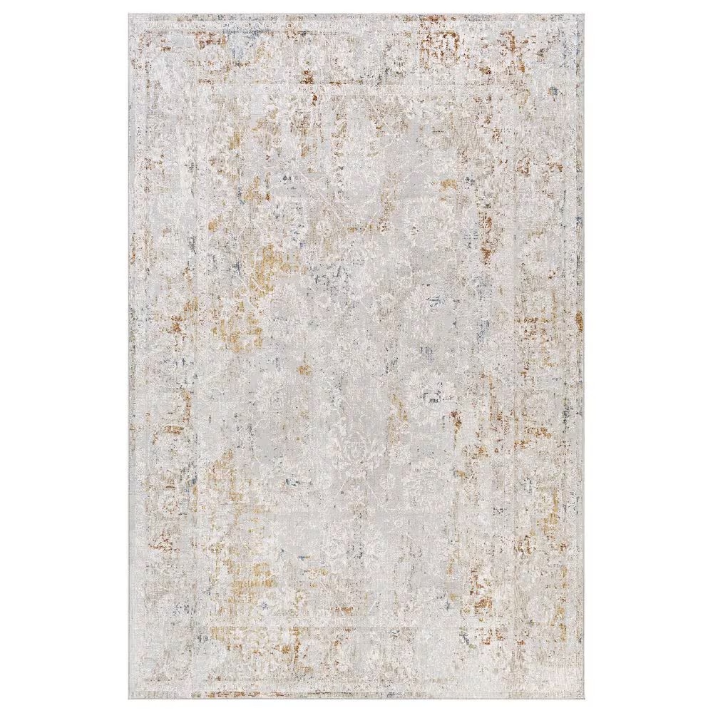Surya Carmel2' x 3' Camel, Clay, Mustard, Navy and Aqua Area Rug
