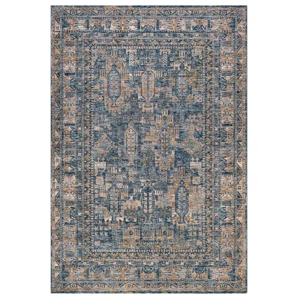 Surya Mirabel12' x 15' Navy, Denim, Cream, Brown, Saffron, Taupe and Gray Area Rug