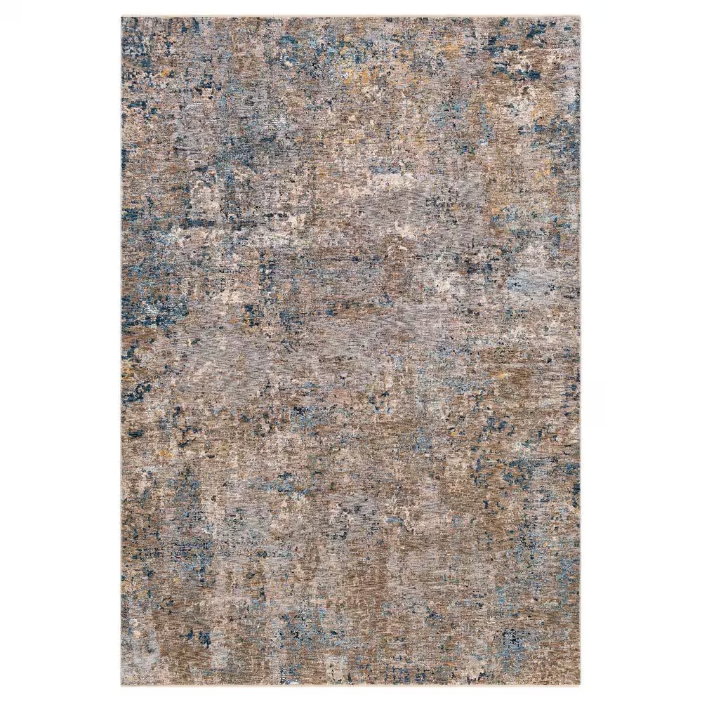 Surya Mirabel MBE-23039' x 12'2" Navy, Denim, Cream, Brown, Saffron, Taupe and Gray Area Rug