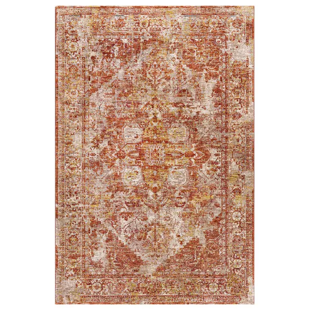 Surya Mirabel 5' x 7'5" Peach, Orange, Cream, Brown, Saffron, Taupe, Gray and Rose Area Rug