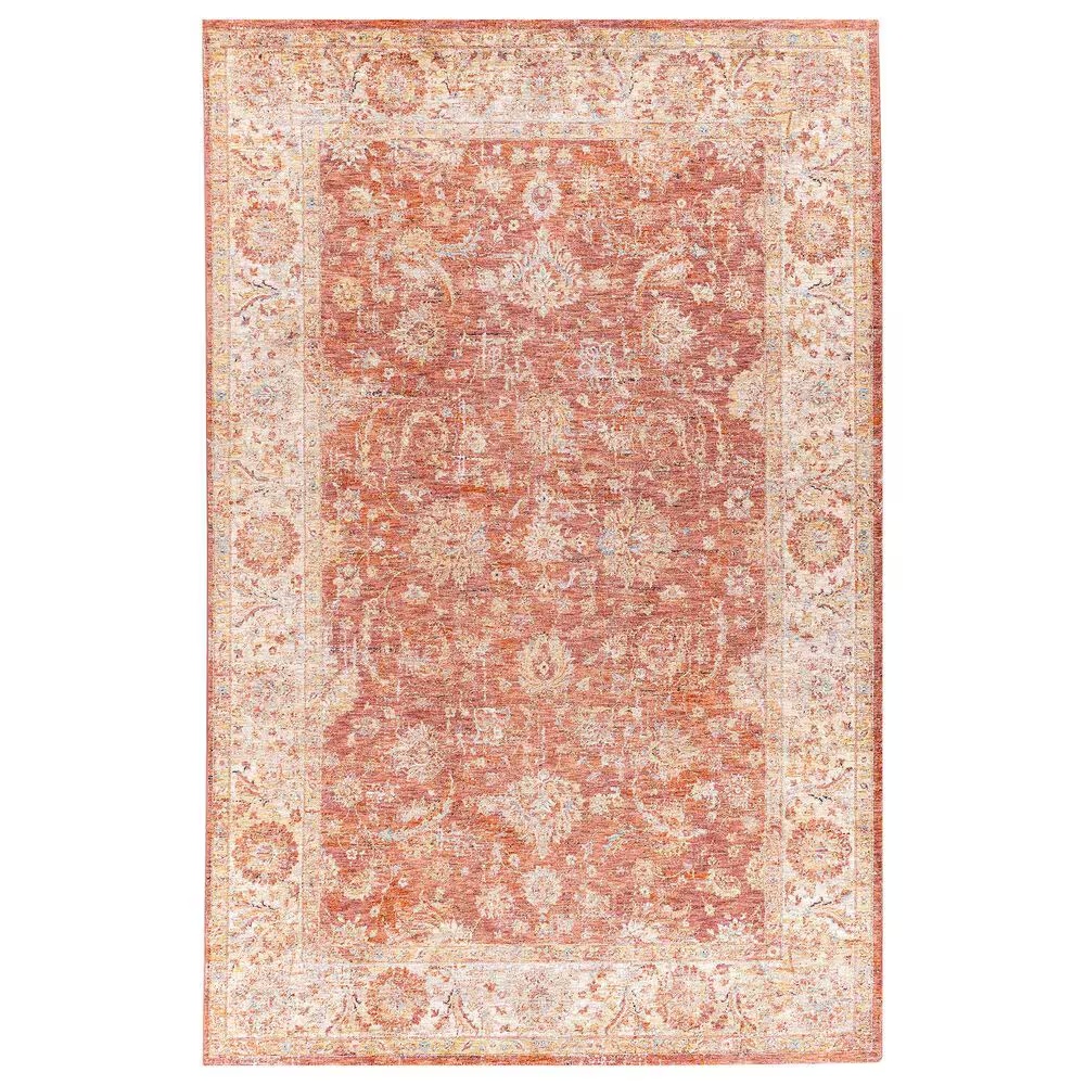 Surya Mirabel 7'10" x 10'3" Burnt Orange, Rose, Teal, Olive, Gray and Beige Area Rug