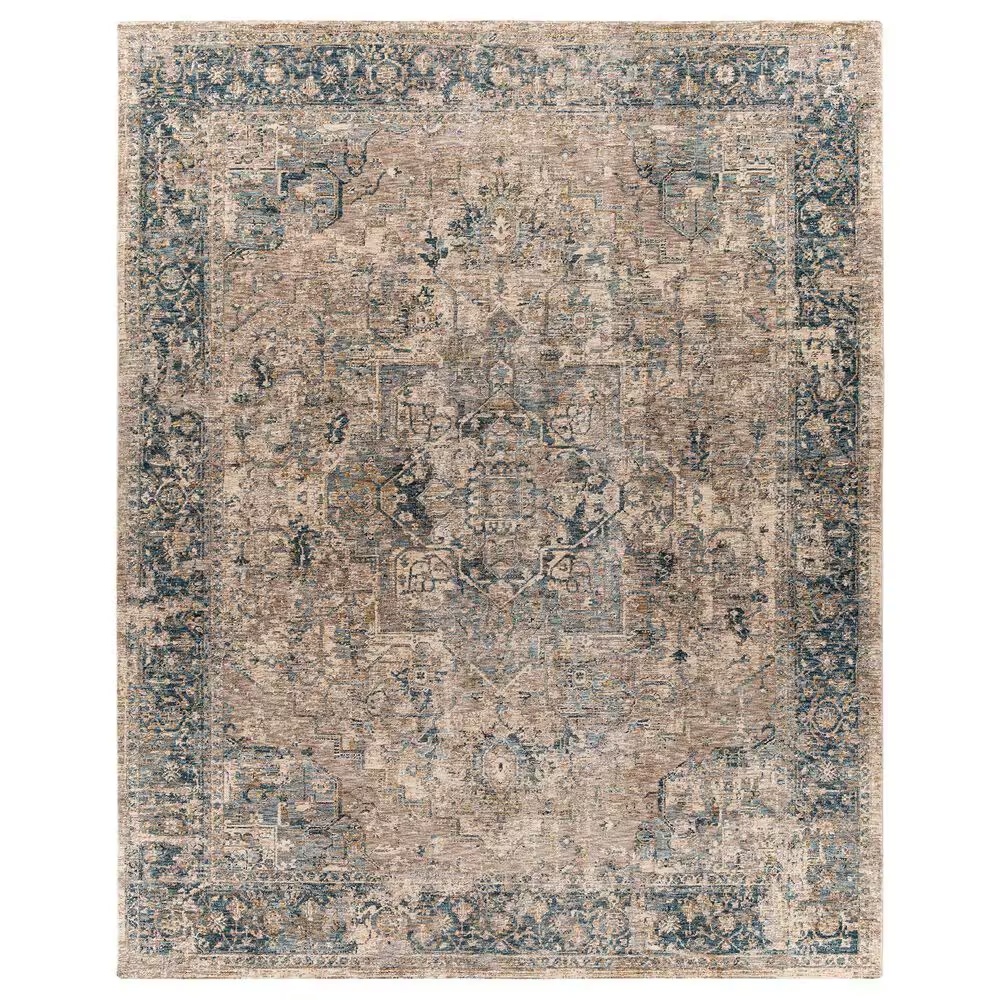 Surya Mirabel 7'10" x 10'3" Teal, Aqua, Mustard, Taupe, Gray and Beige Area Rug