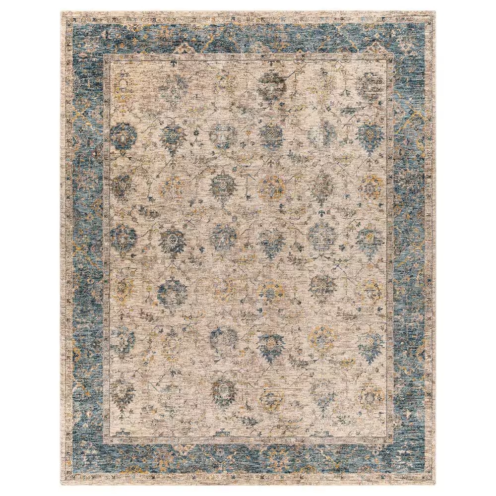 Surya Mirabel 10' x 14' Teal, Aqua, Mustard, Taupe, Beige and Gray Area Rug